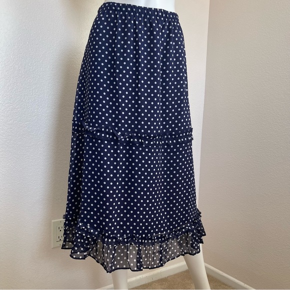 1.State 2X Navy blue polkadot skirt new with tag - Picture 1 of 15